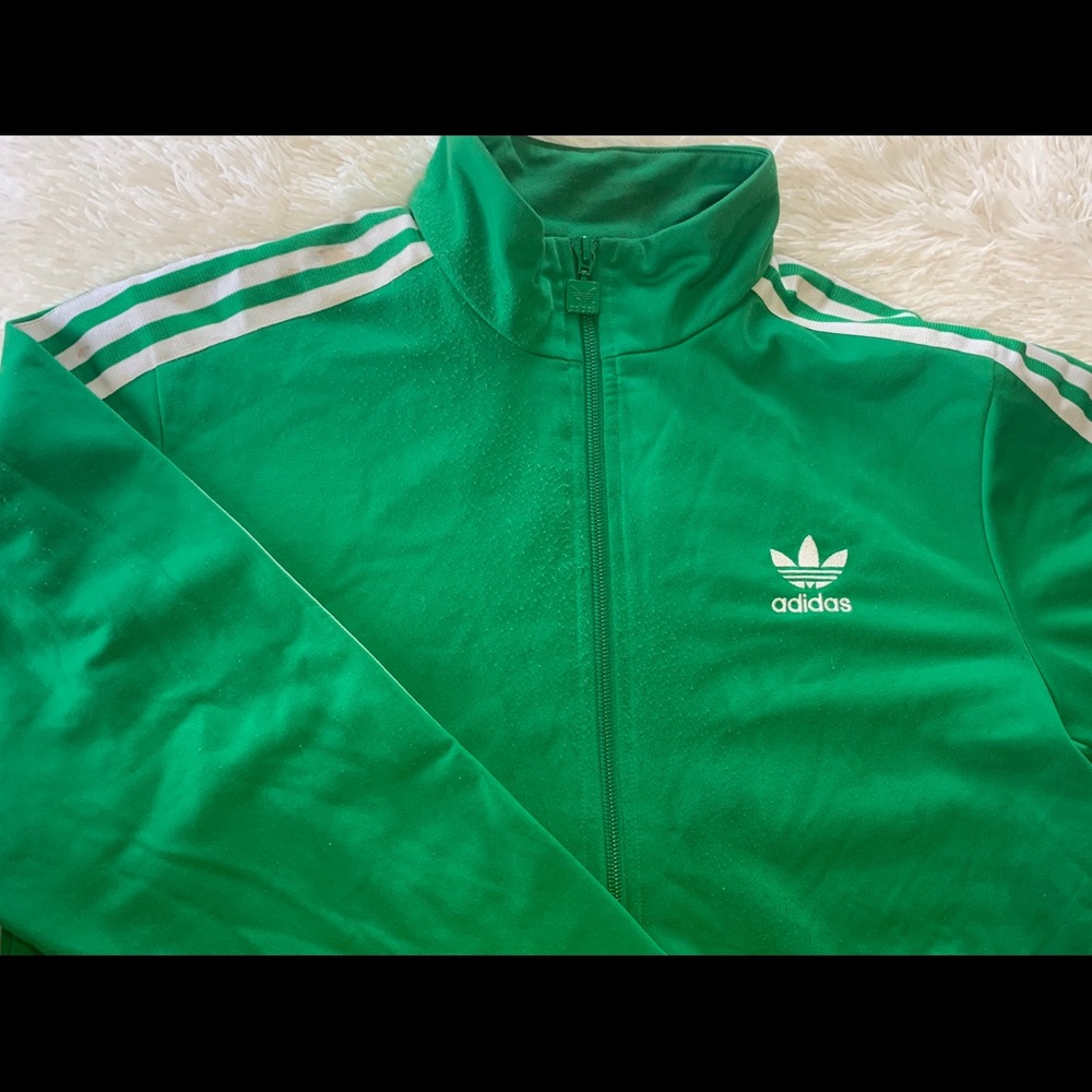 Adidas Green Track Jacket 🌵